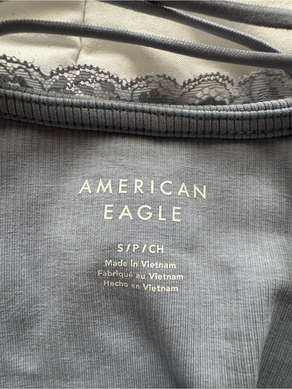 NWOT AE Strappy Go Lucky Cropped Lace Tank Top - Picture 5 of 6